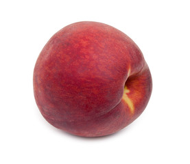 Fresh red peach isolated on white