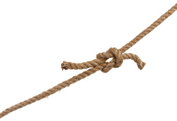 Rope with bowknot, isolated on a white.