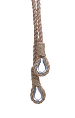 Pair of pores with metal loops isolated on white background.