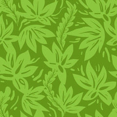 Fototapeta na wymiar Green seamless pattern