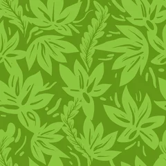 Papier peint Vert Modèle sans couture vert