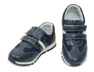 Kids sneakers, sport shoe. Isolated on a white background.