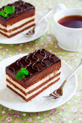 Chocolate and coffee cake 