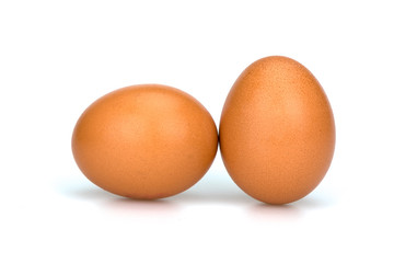 Egg on white background.
