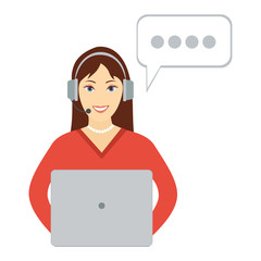 girl Manager of a call center.