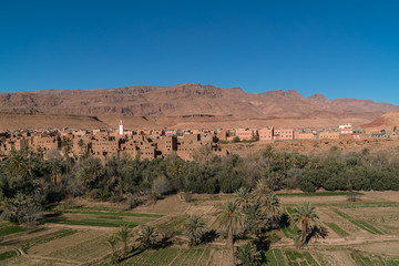 Fototapeta na wymiar Town and oasis of Tinerhir, Morocco