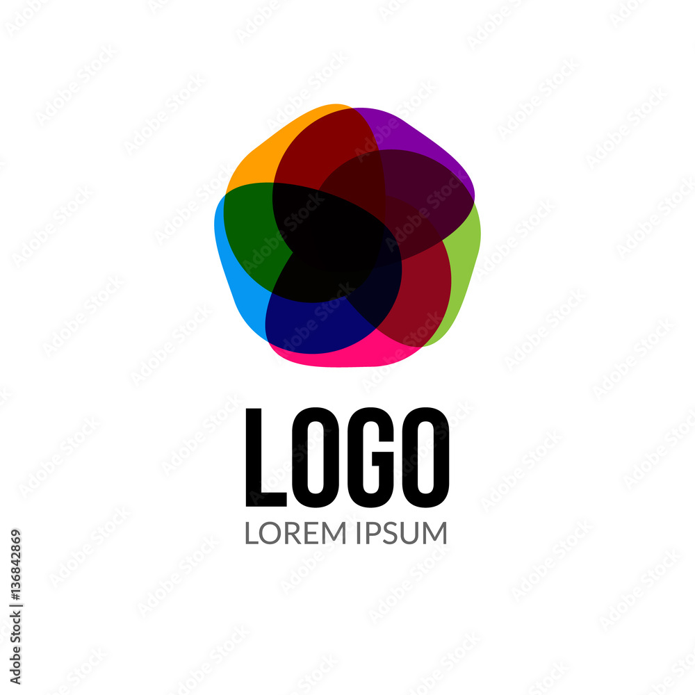 Poster vector abstract logo template layout. abstract colorful creative sign or icon. design element.