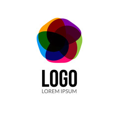 Vector abstract logo template layout. Abstract colorful creative sign or icon. Design element.