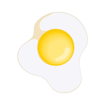 fried eggs on a white background image