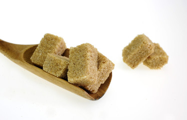 Brown and white sugar