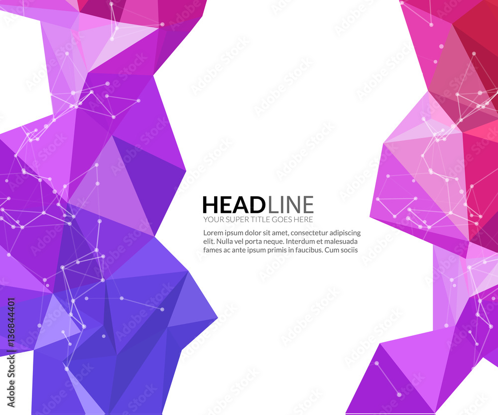 Poster abstract vector faceted polygonal triangle modern background