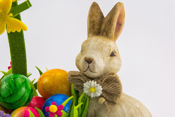 Easter Bunny with colored Eggs