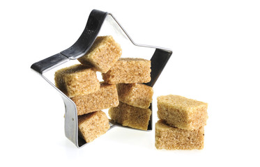 Brown and white sugar