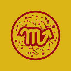 flat icon Zodiac signs Scorpio