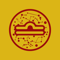 flat icon Zodiac sign Libra