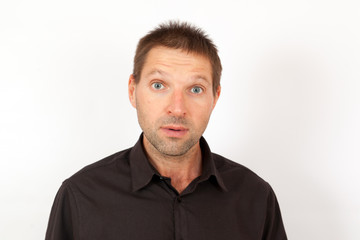 Fototapeta premium Young man is very surprised