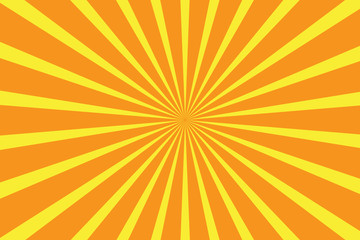 yellow orange radial starburst background vector illustration