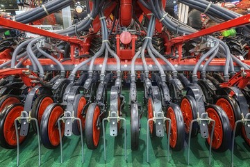 Closeup photo of an agricultural watering equipment