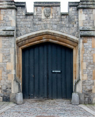 Fototapeta na wymiar Tudor Medieval wooden door