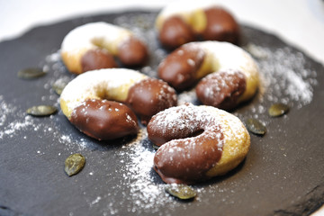 Sweet pastries croissants