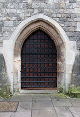 Medieval Tudor castle door 