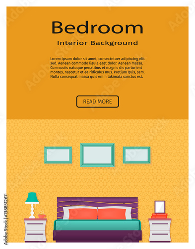 Living Room Bedroom Interior With Furniture Website Banner Home