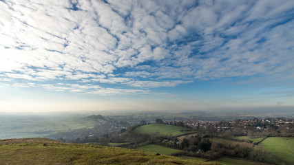 View from Glastonbury Tor towards Street © Robert