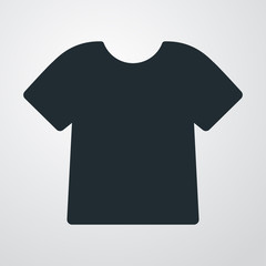 Naklejka premium Icono plano camiseta en fondo degradado