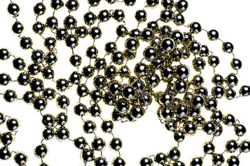 Long Thread of Plastic Golden Beads for Christmas Decorations