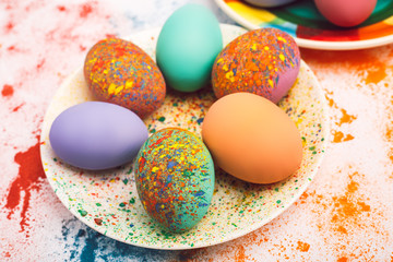 Easter Eggs. Sunday. Easter. Happy Holidays. Christian holiday. Religion. Tradition. Easter background.