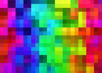 background with pink blue red yellow orange brown purple violet and turquoise squares 