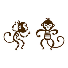 Fototapeta premium Monkey vector illustration.