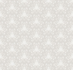 Fototapeta premium Floral light ornament. Seamless abstract classic pattern with flowers