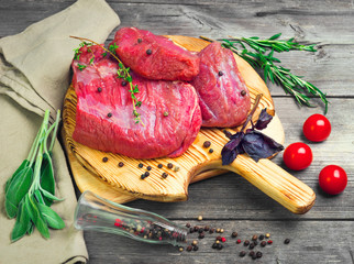 Fresh raw beef meat