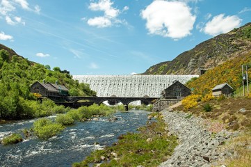 Fototapeta premium Elan valley and the Rhayader dams of Wales.