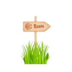 Camino de Santiago route sign on the pole