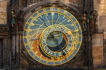 Orloj, Historical medieval astronomical clock, Old Town Hall, Prague, Czech Republic