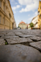 Close up road in Prague