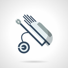 Wheel golf caddy flat color vector icon