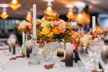 The elegant wedding table.