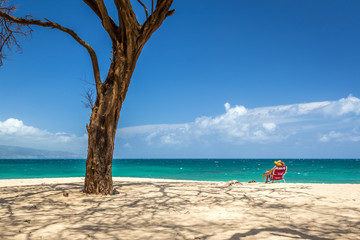 relaxing at the beach