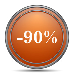 90 percent discount icon