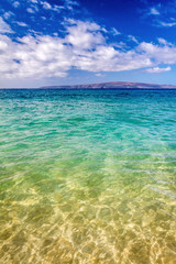 inviting warm blue water of makena beach on Maui, Hawaii