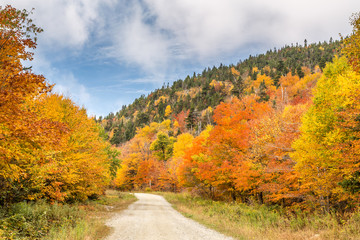 autumn colors at Mount Orford near Sherbrooke city in the Eastern Townships of Quebec, Canada