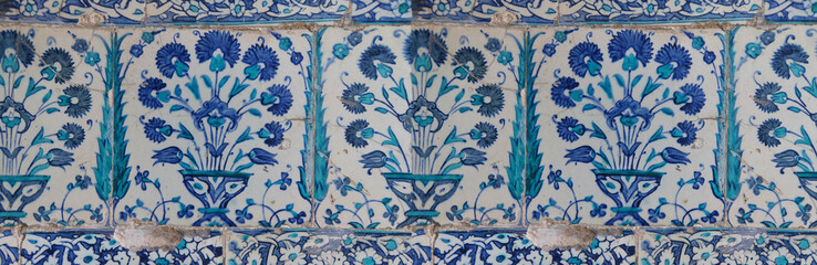 Iznik lapis  tiles with tulip