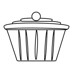 Cake icon , outline style