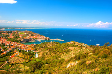 Obraz premium Charming Collioure, small mediterranean town in the Southern France