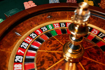 zero on the roulette wheel in the casino
