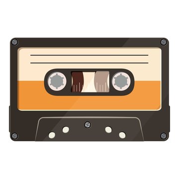 Cassette icon, cartoon style