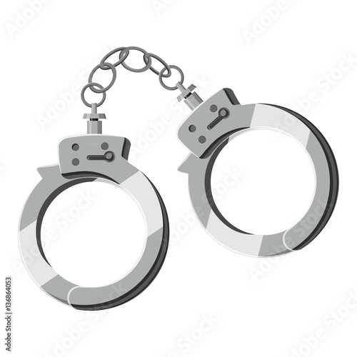 "Handcuffs icon, cartoon style" Stock image and royalty-free vector